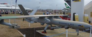 Elbit Hermes 450 – an Israeli drone. Credit: Giles Thomas.