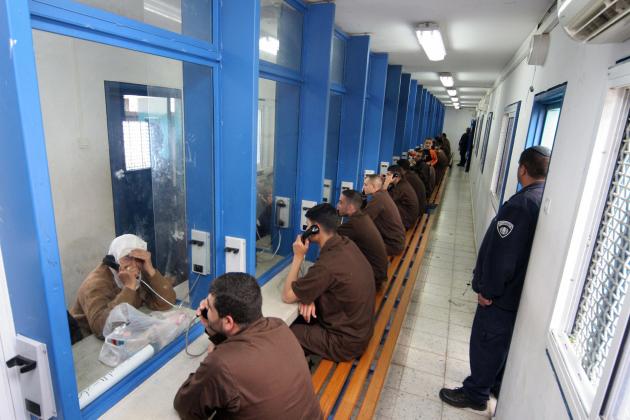 Prisoners in Gilboa prison meeting with relatives, March, 2006.